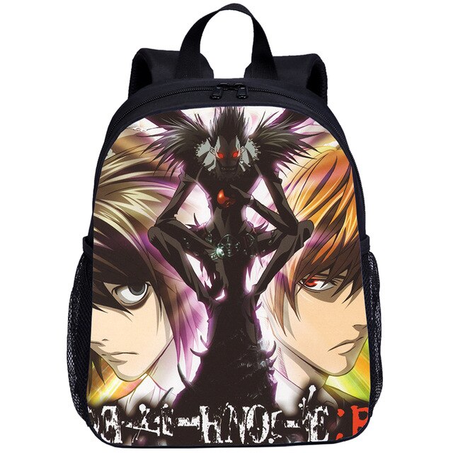 Fashion Anime Student Backpack Baby Boys Nursery School Bag Mini Kid Cartoon Death Note Print School Backpack Child Shoulder Bag
