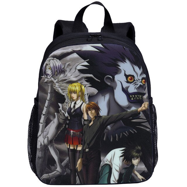 Fashion Anime Student Backpack Baby Boys Nursery School Bag Mini Kid Cartoon Death Note Print School Backpack Child Shoulder Bag