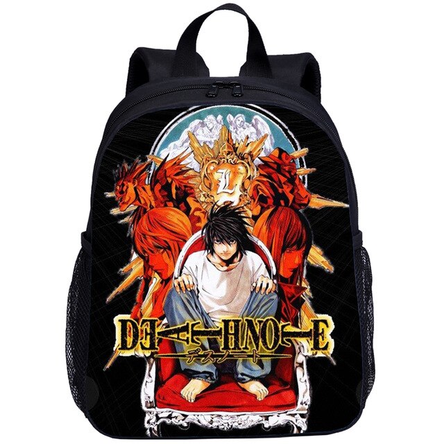 Fashion Anime Student Backpack Baby Boys Nursery School Bag Mini Kid Cartoon Death Note Print School Backpack Child Shoulder Bag