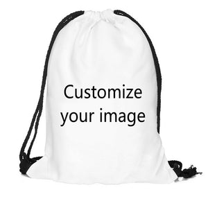 Custom Hunter x Hunter Drawstring Backpack Silk Soft Bag Travel Beach School Backpack More Size Custom You Image