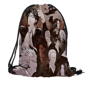 Custom Hunter x Hunter Drawstring Backpack Silk Soft Bag Travel Beach School Backpack More Size Custom You Image