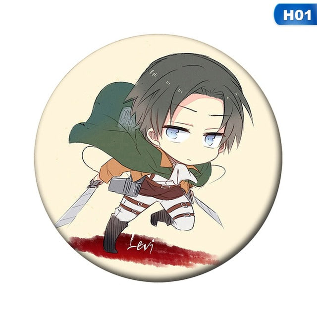 1pc Hot Anime Attack on Titan Cosplay Badge Cartoon Eren Brooch Pins Collection bags Badges for Backpacks Button Clothes