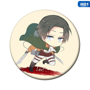 1pc Hot Anime Attack on Titan Cosplay Badge Cartoon Eren Brooch Pins Collection bags Badges for Backpacks Button Clothes