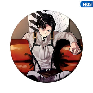 1pc Hot Anime Attack on Titan Cosplay Badge Cartoon Eren Brooch Pins Collection bags Badges for Backpacks Button Clothes