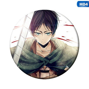 1pc Hot Anime Attack on Titan Cosplay Badge Cartoon Eren Brooch Pins Collection bags Badges for Backpacks Button Clothes