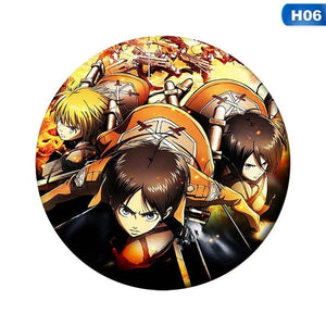 1pc Hot Anime Attack on Titan Cosplay Badge Cartoon Eren Brooch Pins Collection bags Badges for Backpacks Button Clothes