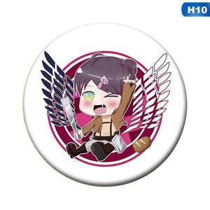 1pc Hot Anime Attack on Titan Cosplay Badge Cartoon Eren Brooch Pins Collection bags Badges for Backpacks Button Clothes