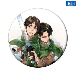 1pc Hot Anime Attack on Titan Cosplay Badge Cartoon Eren Brooch Pins Collection bags Badges for Backpacks Button Clothes
