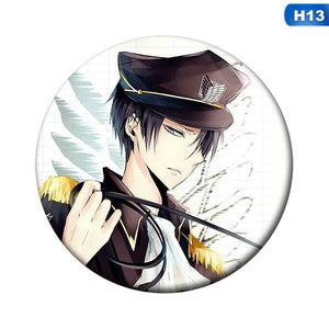 1pc Hot Anime Attack on Titan Cosplay Badge Cartoon Eren Brooch Pins Collection bags Badges for Backpacks Button Clothes