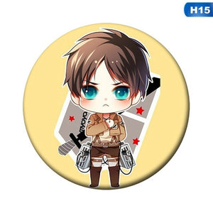 1pc Hot Anime Attack on Titan Cosplay Badge Cartoon Eren Brooch Pins Collection bags Badges for Backpacks Button Clothes