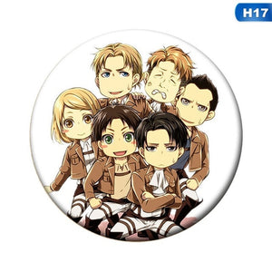 1pc Hot Anime Attack on Titan Cosplay Badge Cartoon Eren Brooch Pins Collection bags Badges for Backpacks Button Clothes