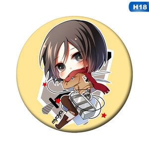 1pc Hot Anime Attack on Titan Cosplay Badge Cartoon Eren Brooch Pins Collection bags Badges for Backpacks Button Clothes