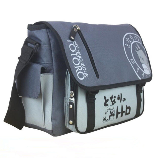 Hot New Anime Haversack Attack on Titan Totoro Tokyo Ghoul Shoulder Bag High Capacity Canvas Leisure Student Messenger Bag