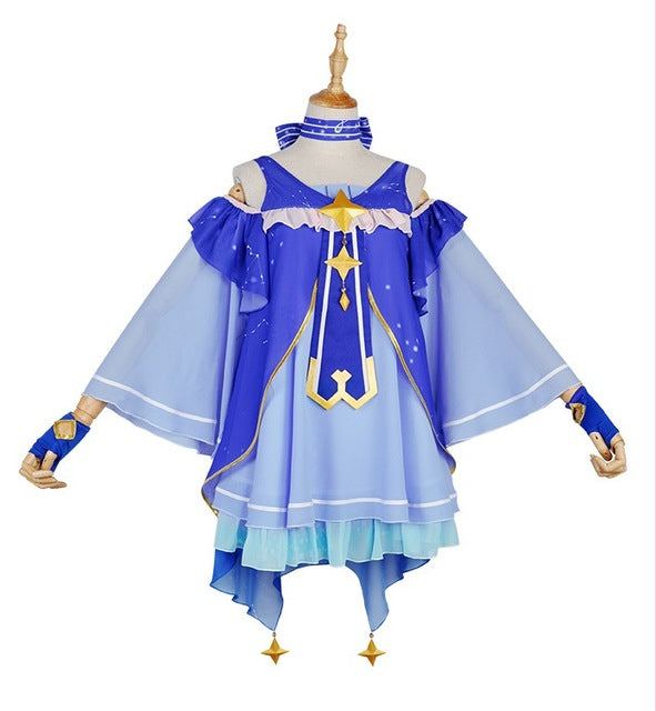 2019 Snow Miku Hatsune Cosplay High Quality Star Princess Dress wig Japanese Cosplay Costumes Kit Mid Set Dress Gowns