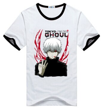 Tokyo Ghoul cosplay costume anime blood tooth mask white wig tshirt t-shirt tee coat jacket hoodie