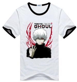 Tokyo Ghoul cosplay costume anime blood tooth mask white wig tshirt t-shirt tee coat jacket hoodie