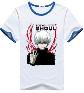 Tokyo Ghoul cosplay costume anime blood tooth mask white wig tshirt t-shirt tee coat jacket hoodie