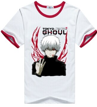 Tokyo Ghoul cosplay costume anime blood tooth mask white wig tshirt t-shirt tee coat jacket hoodie