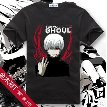 Tokyo Ghoul cosplay costume anime blood tooth mask white wig tshirt t-shirt tee coat jacket hoodie