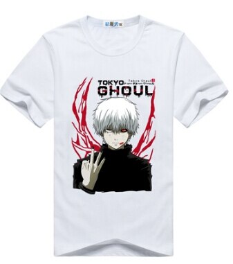 Tokyo Ghoul cosplay costume anime blood tooth mask white wig tshirt t-shirt tee coat jacket hoodie