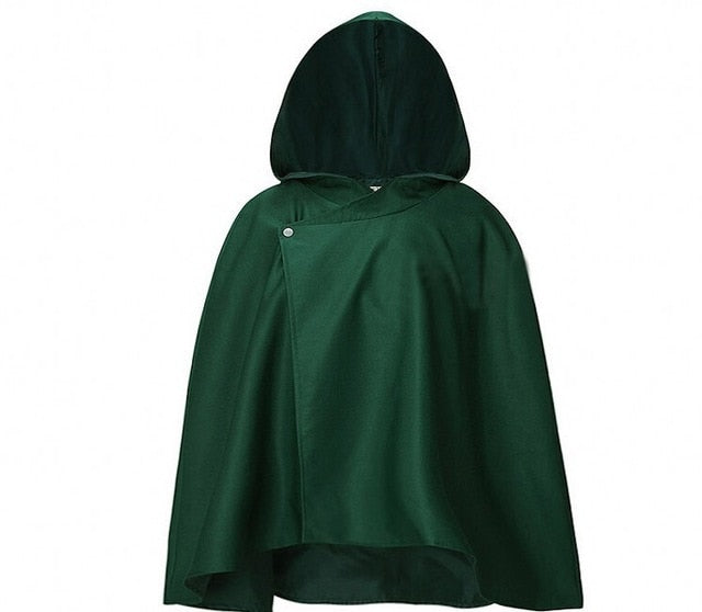 Japanese Hoodie Attack on Titan Cloak Shingeki no Kyojin Scouting Legion Cosplay Costume anime cosplay green Cape mens clothes