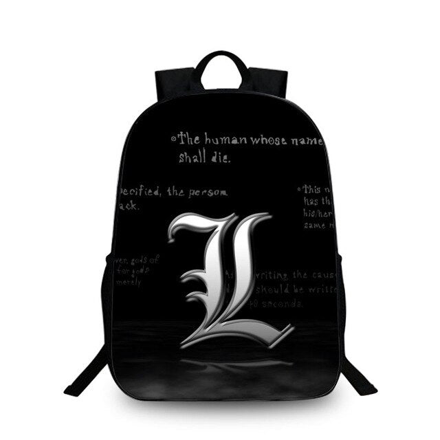 Women Fashion Backpack Death Note School Bag Children Laptop Backpacks For Teenagers Nylon Shoulder Bag Students Travel Bags