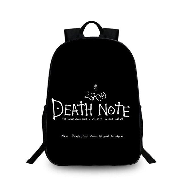 Women Fashion Backpack Death Note School Bag Children Laptop Backpacks For Teenagers Nylon Shoulder Bag Students Travel Bags