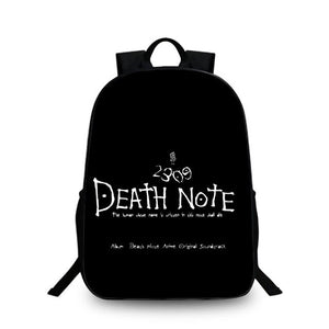 Women Fashion Backpack Death Note School Bag Children Laptop Backpacks For Teenagers Nylon Shoulder Bag Students Travel Bags