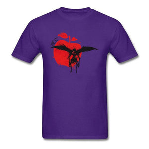 Death God Tshirt Death Note Men's Special T-Shirt Crazy Tops T Shirt Apple Print Clothes Cotton Fabric Tees New Custom