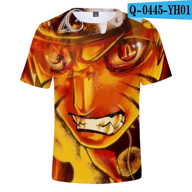 New 2018 Aikooki 3D Naruto t shirt Men/women Fashion Streetwear Hip Hop Harajuku 3D Print Naruto Men's t shirt Clothes Top