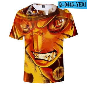 New 2018 Aikooki 3D Naruto t shirt Men/women Fashion Streetwear Hip Hop Harajuku 3D Print Naruto Men's t shirt Clothes Top