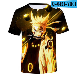 New 2018 Aikooki 3D Naruto t shirt Men/women Fashion Streetwear Hip Hop Harajuku 3D Print Naruto Men's t shirt Clothes Top