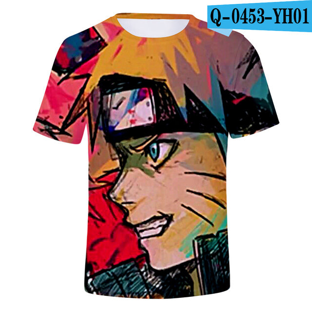 New 2018 Aikooki 3D Naruto t shirt Men/women Fashion Streetwear Hip Hop Harajuku 3D Print Naruto Men's t shirt Clothes Top