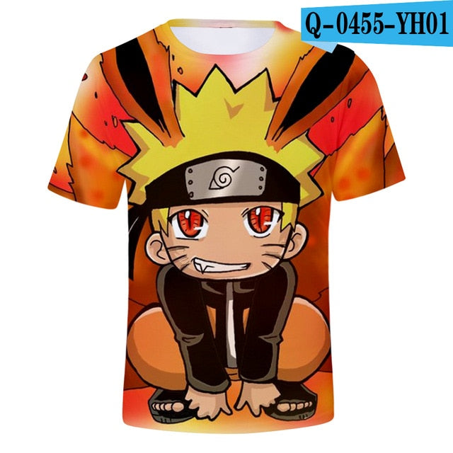 New 2018 Aikooki 3D Naruto t shirt Men/women Fashion Streetwear Hip Hop Harajuku 3D Print Naruto Men's t shirt Clothes Top