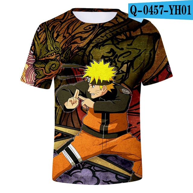 New 2018 Aikooki 3D Naruto t shirt Men/women Fashion Streetwear Hip Hop Harajuku 3D Print Naruto Men's t shirt Clothes Top
