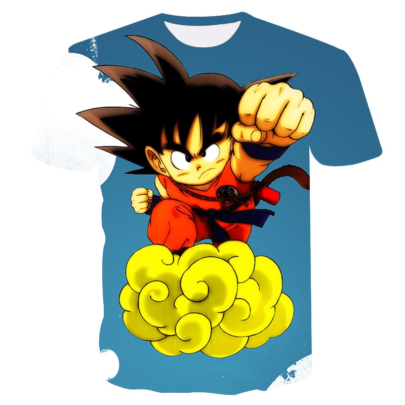 New Arrival Dragon Ball DBZ Burma Super Saiyan 3D T-shirt Summer Fashion Short-sleeved T-shirt Jacket Men and women Anime Dragon