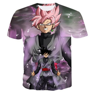 New Arrival Dragon Ball DBZ Burma Super Saiyan 3D T-shirt Summer Fashion Short-sleeved T-shirt Jacket Men and women Anime Dragon