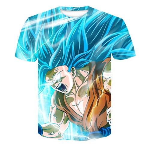 New Arrival Dragon Ball DBZ Burma Super Saiyan 3D T-shirt Summer Fashion Short-sleeved T-shirt Jacket Men and women Anime Dragon