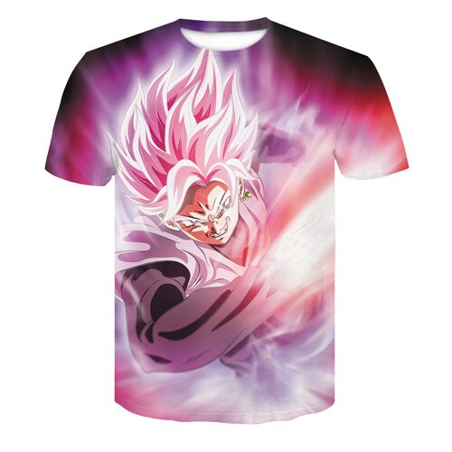 New Arrival Dragon Ball DBZ Burma Super Saiyan 3D T-shirt Summer Fashion Short-sleeved T-shirt Jacket Men and women Anime Dragon