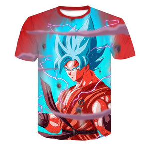New Arrival Dragon Ball DBZ Burma Super Saiyan 3D T-shirt Summer Fashion Short-sleeved T-shirt Jacket Men and women Anime Dragon