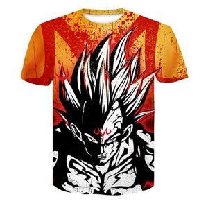 New Arrival Dragon Ball DBZ Burma Super Saiyan 3D T-shirt Summer Fashion Short-sleeved T-shirt Jacket Men and women Anime Dragon