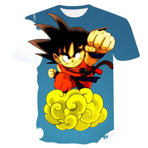 New Arrival Dragon Ball DBZ Burma Super Saiyan 3D T-shirt Summer Fashion Short-sleeved T-shirt Jacket Men and women Anime Dragon