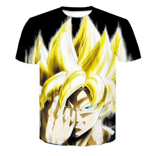 New Arrival Dragon Ball DBZ Burma Super Saiyan 3D T-shirt Summer Fashion Short-sleeved T-shirt Jacket Men and women Anime Dragon