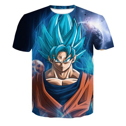 New Arrival Dragon Ball DBZ Burma Super Saiyan 3D T-shirt Summer Fashion Short-sleeved T-shirt Jacket Men and women Anime Dragon