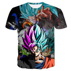 New Arrival Dragon Ball DBZ Burma Super Saiyan 3D T-shirt Summer Fashion Short-sleeved T-shirt Jacket Men and women Anime Dragon