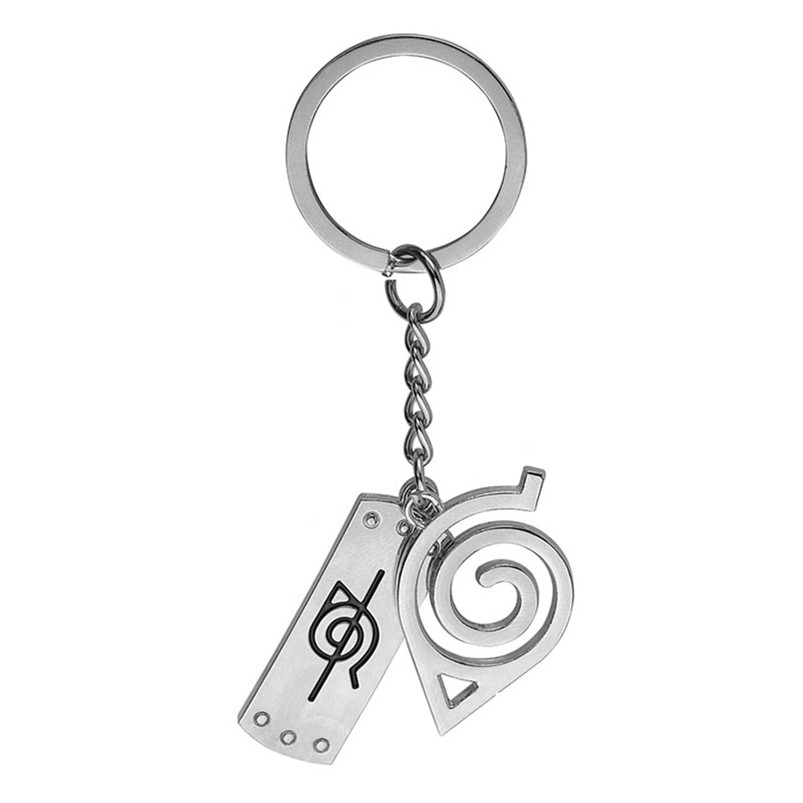 Anime Naruto Uzumaki Naruto Konoha Logo Keychain High quality Metal Alloy Keychain Character Accessories Gift