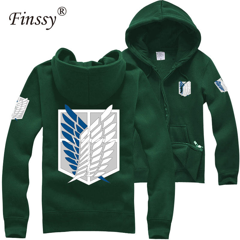 Japan shingeki no kyojin Cosplay Costume Attack on titan hoodies for Men Women Coat Couple Cotton