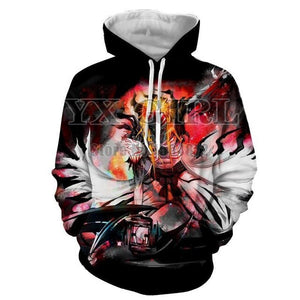 2018 New Clothes Women/Men Japan Anime Bleach 3d Printed Hoodies Unisex Spring Autumn Hooded Sweatshirt Funny Hip Hop Pullover