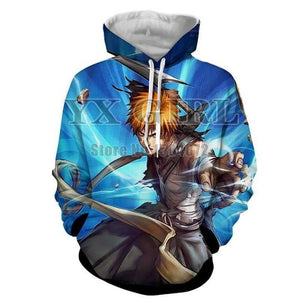 2018 New Clothes Women/Men Japan Anime Bleach 3d Printed Hoodies Unisex Spring Autumn Hooded Sweatshirt Funny Hip Hop Pullover