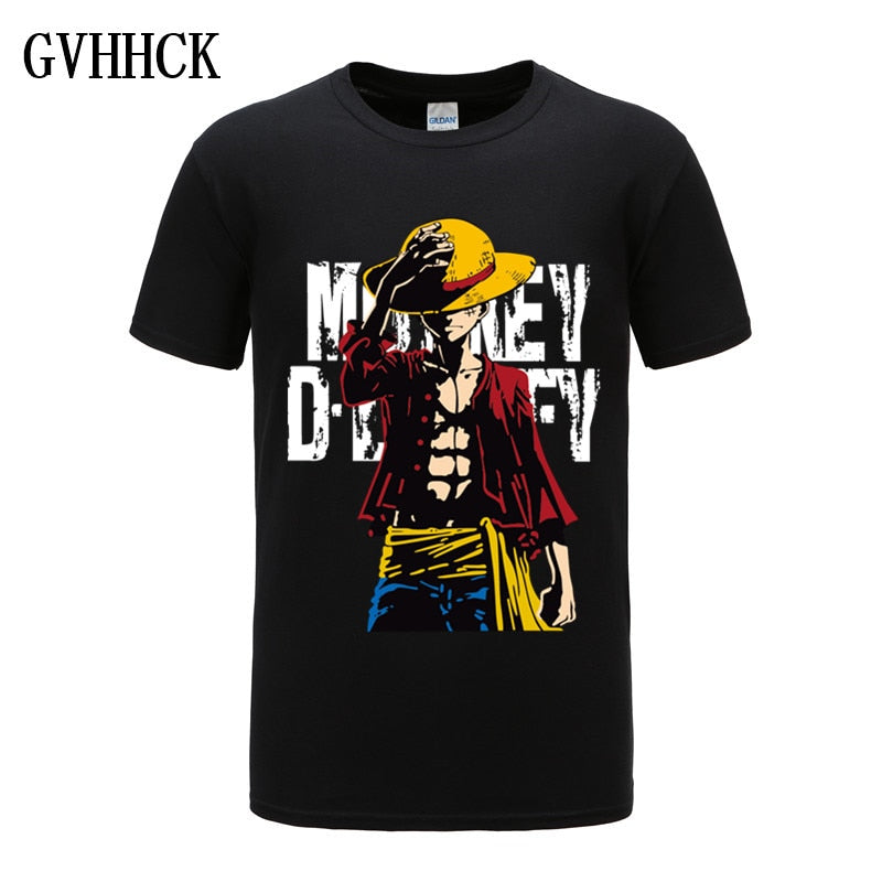 One Piece Luffy T shirt casual tshirt homme O neck streetwear man t-shirt boys clothes anime summer top tees